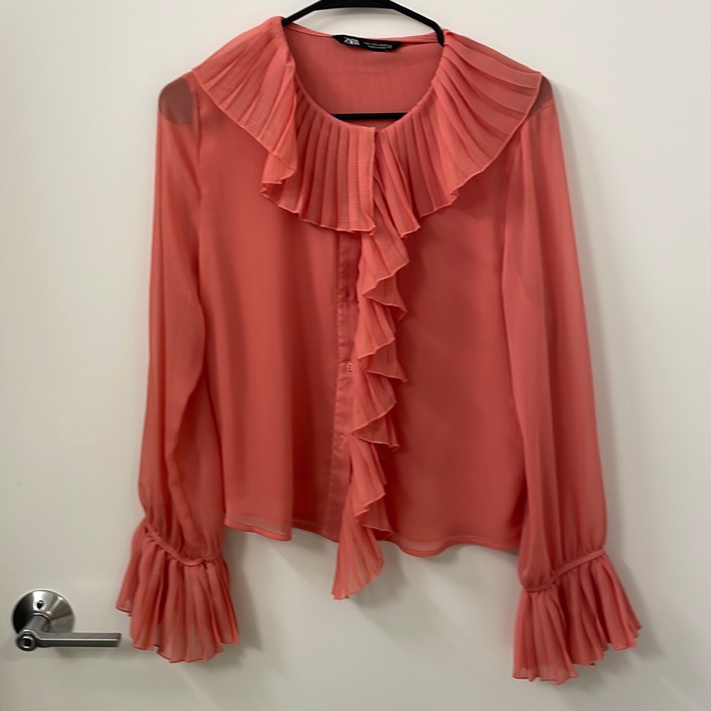 Sheer Pink Zara Blouse